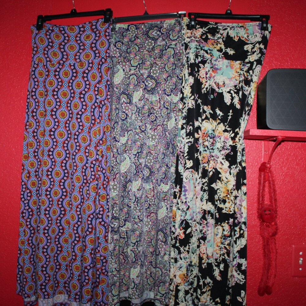 SET of 3 Extra Small LuLaRoe Maxi Skirts